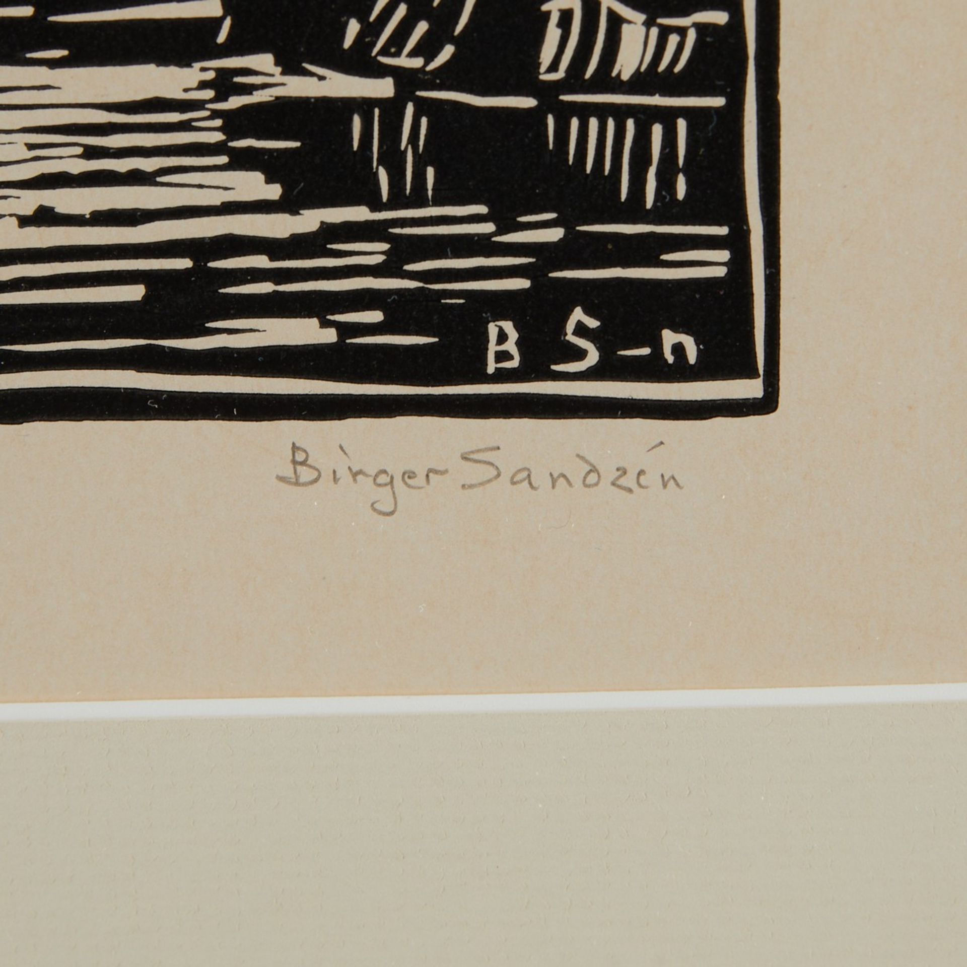 Birger Sandzen "Kansas Landscape" Woodcut - Bild 3 aus 5