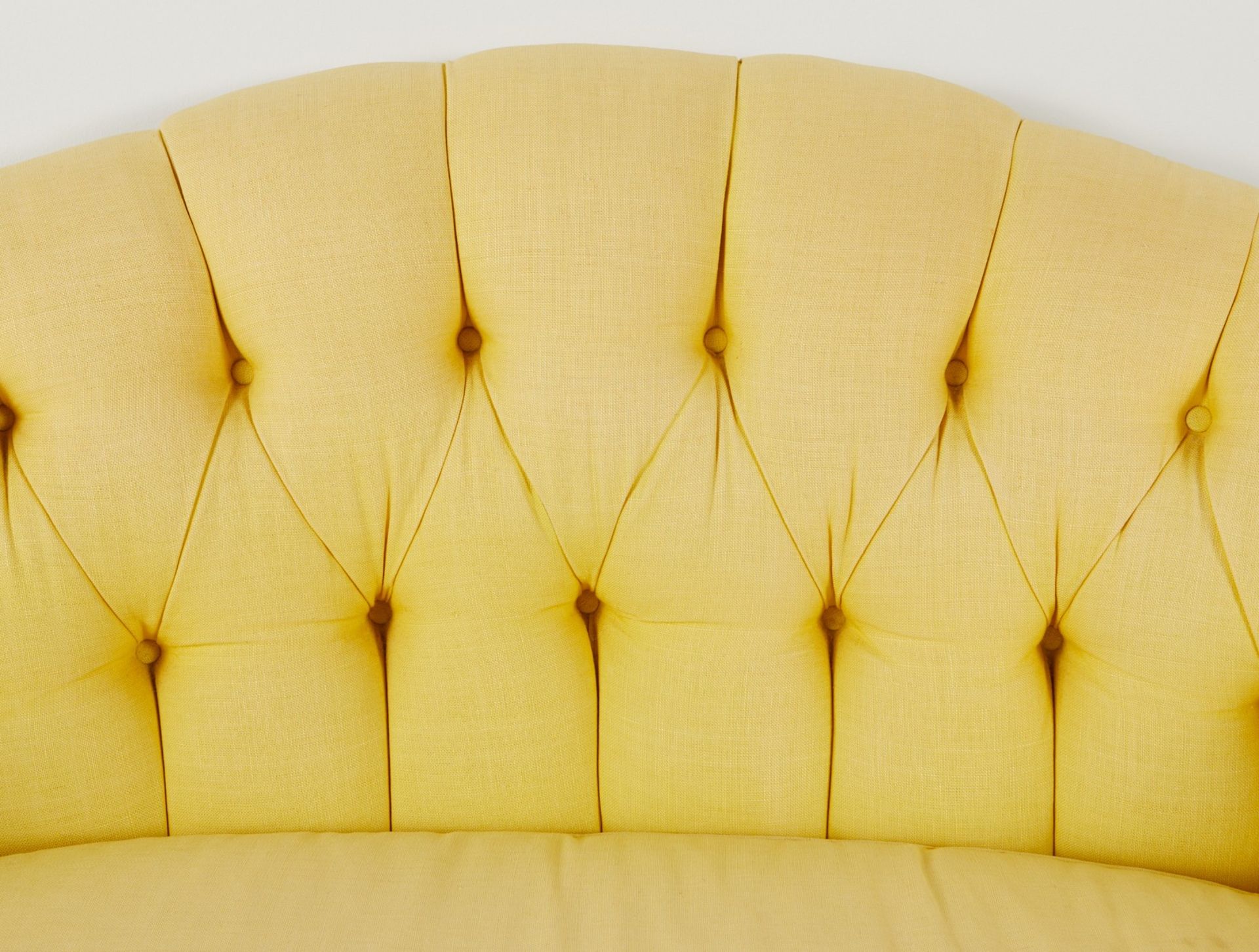 19th c. French Settee w/ Yellow Upholstery - Image 2 of 6