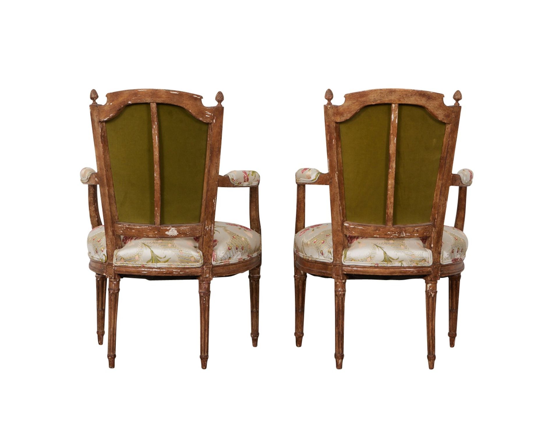 Pair French Parlor Armchairs - Image 4 of 8