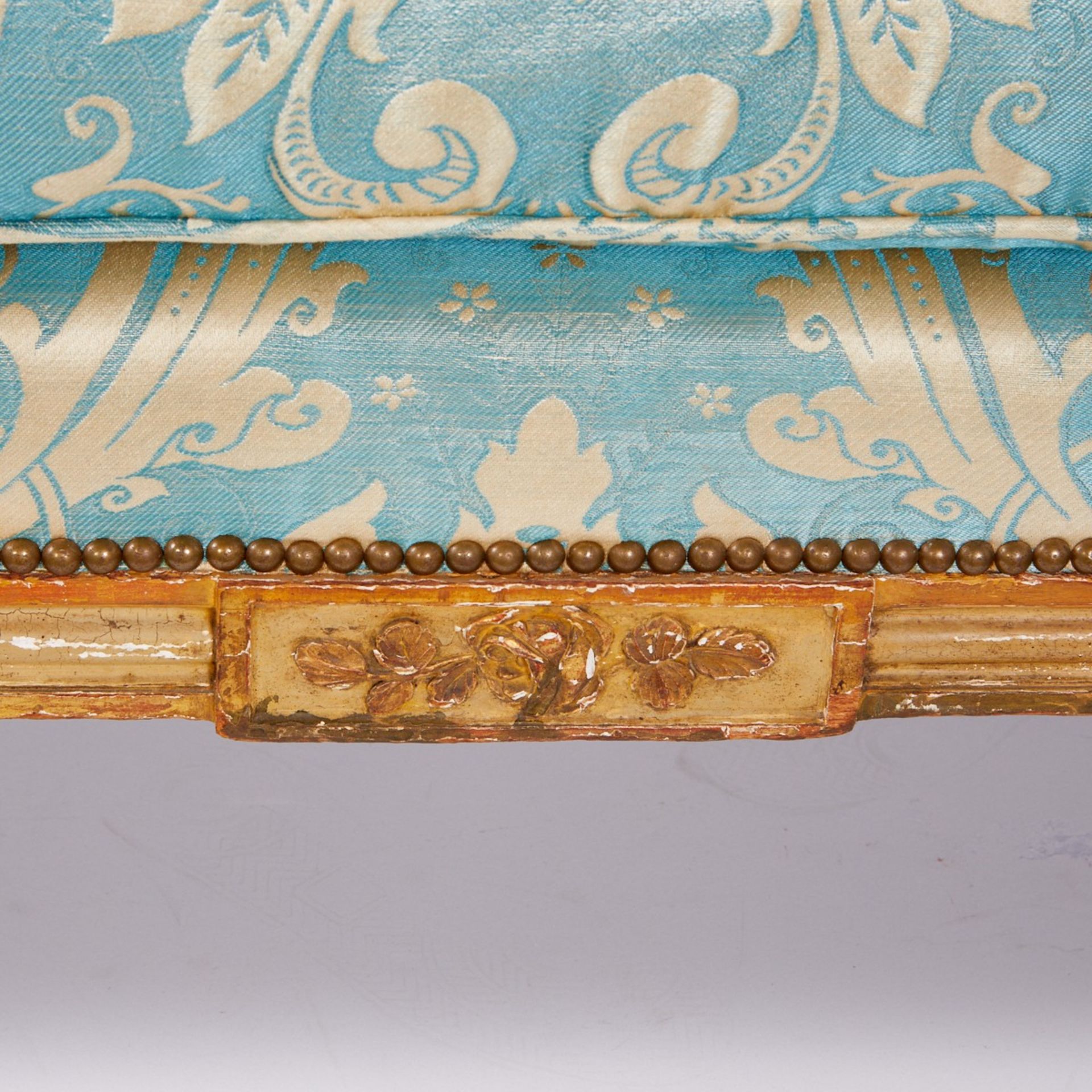 French Upholstered Giltwood Loveseat or Settee - Image 10 of 13