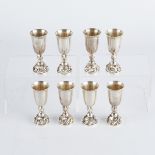 Set: 8 La Paglia Sterling Silver Cordial Cups