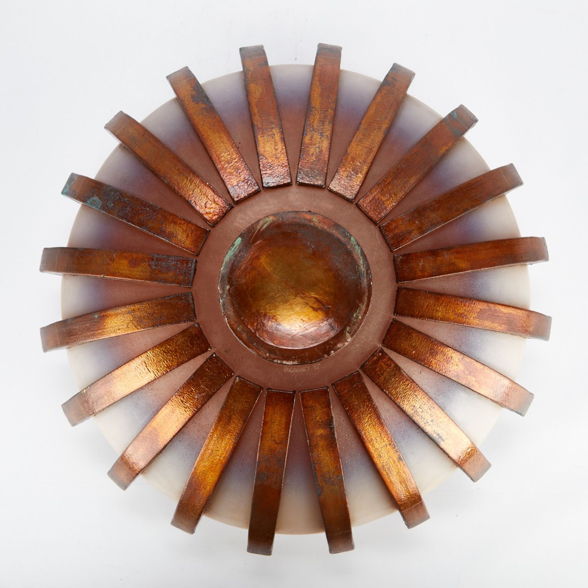 George Bucquet Round Art Glass Bowl - Bild 9 aus 9