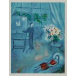 Marc Chagall Lithograph "The Artist and His Model"