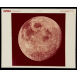 Apollo 17 Full Moon NASA Red Letter Kodak Print