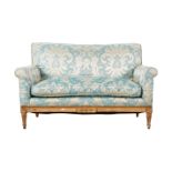 French Upholstered Giltwood Loveseat or Settee