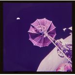 70mm NASA Transparency Apollo 17 Astronaut w/ Earth