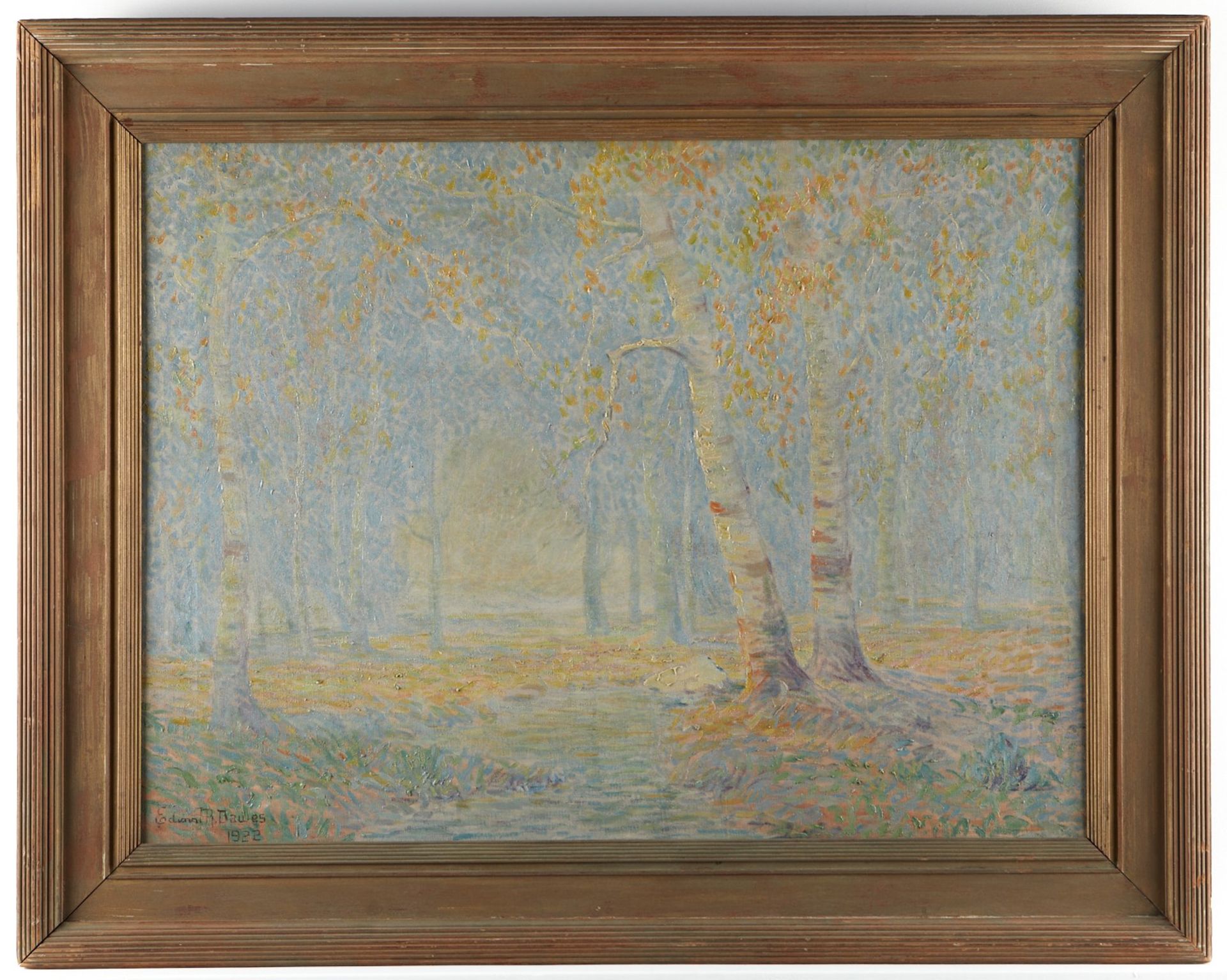 Edwin Dawes Birch Grove Painting on Canvas - Image 2 of 7