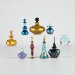 Grp: 9 Glass Perfume Bottles