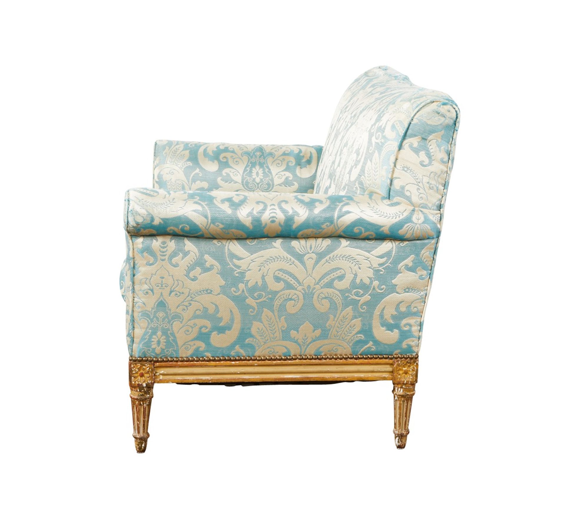 French Upholstered Giltwood Loveseat or Settee - Image 5 of 13