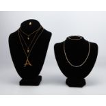 Grp: 6 Alaskan Gold Pendants, Necklaces, Bracelet