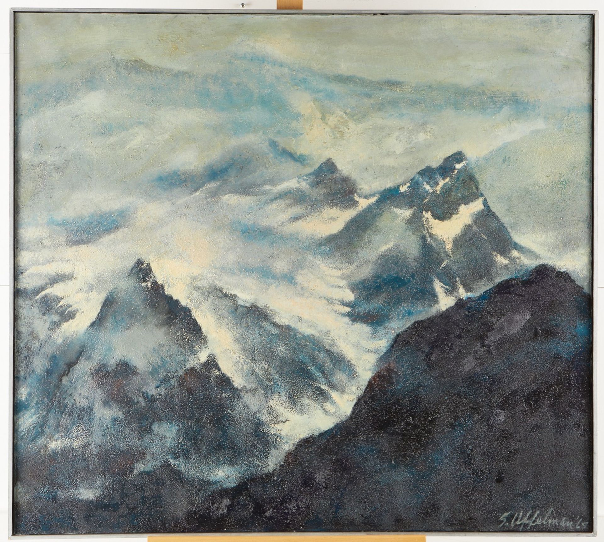 Uffelman "Untitled (Mountain Scene)" Oil on Canvas - Bild 2 aus 4