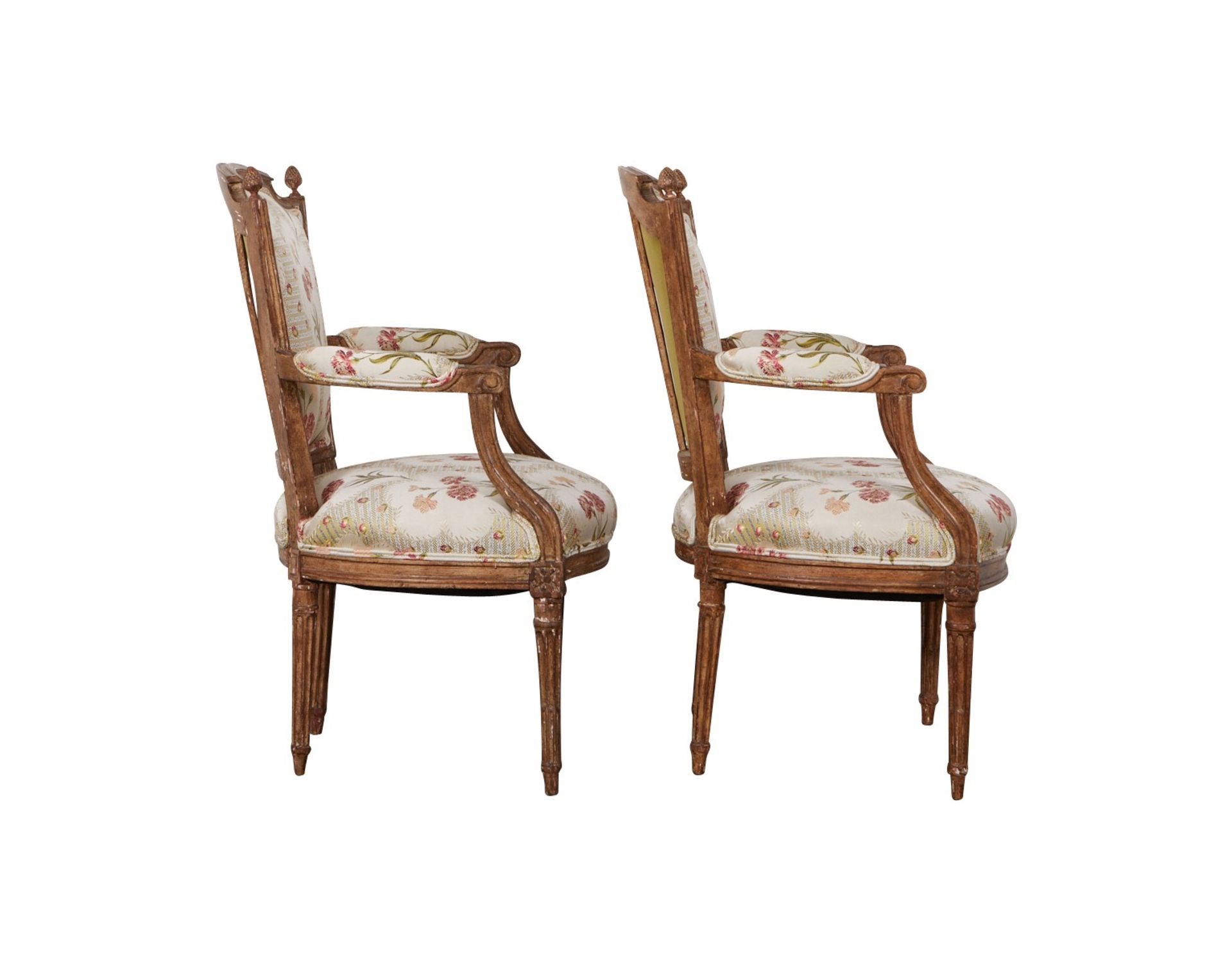 Pair French Parlor Armchairs - Image 5 of 8