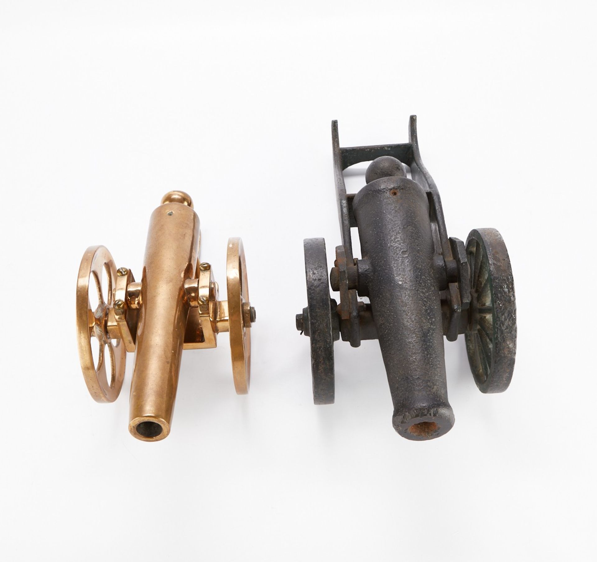 Grp: 2 Brass and Iron Signal Cannons - Bild 6 aus 7