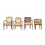 Grp: 4 French Armchairs, Dressing Table, Parlor