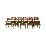 Set of 10 19th c. Chairs w/ Inlay