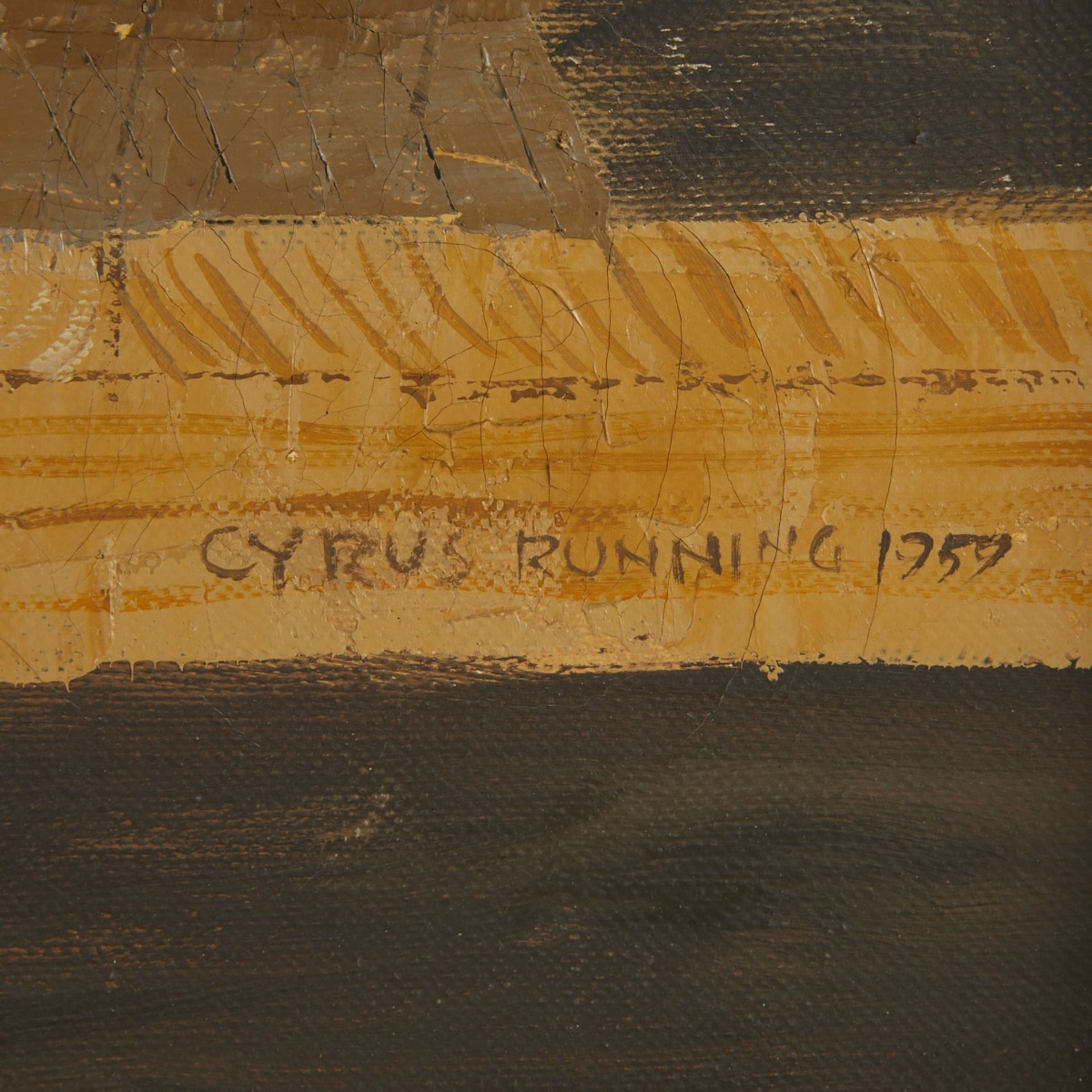 Cyrus Running "The Black Wall" Acrylic on Canvas - Bild 3 aus 6