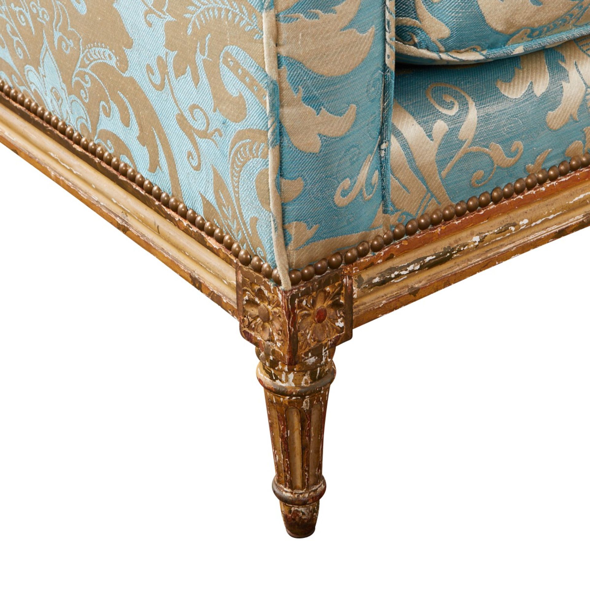 French Upholstered Giltwood Loveseat or Settee - Image 12 of 13