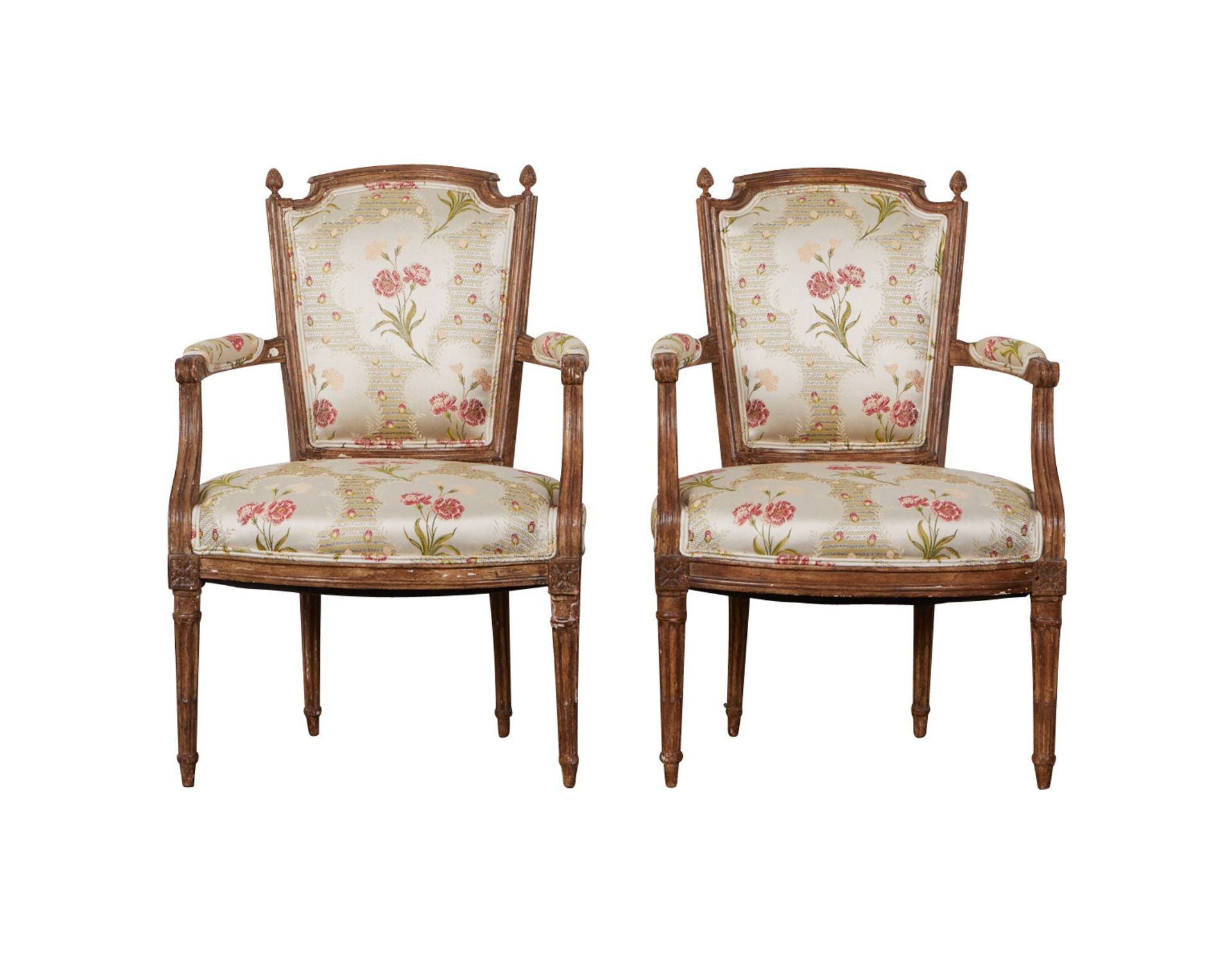 Pair French Parlor Armchairs