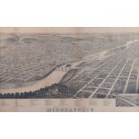 Ruger & Stoner "View of Minneapolis, 1879" Map