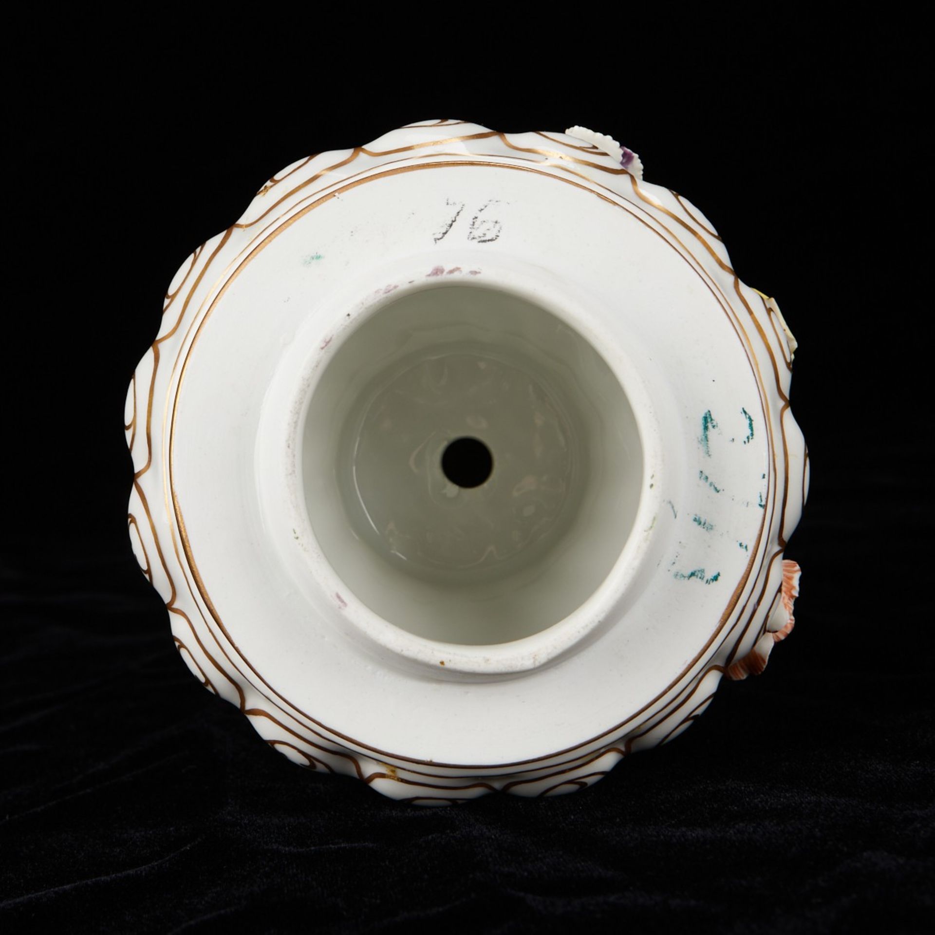 Carl Thieme Dresden Porcelain Urn w/ Putti 24 in - Image 13 of 14