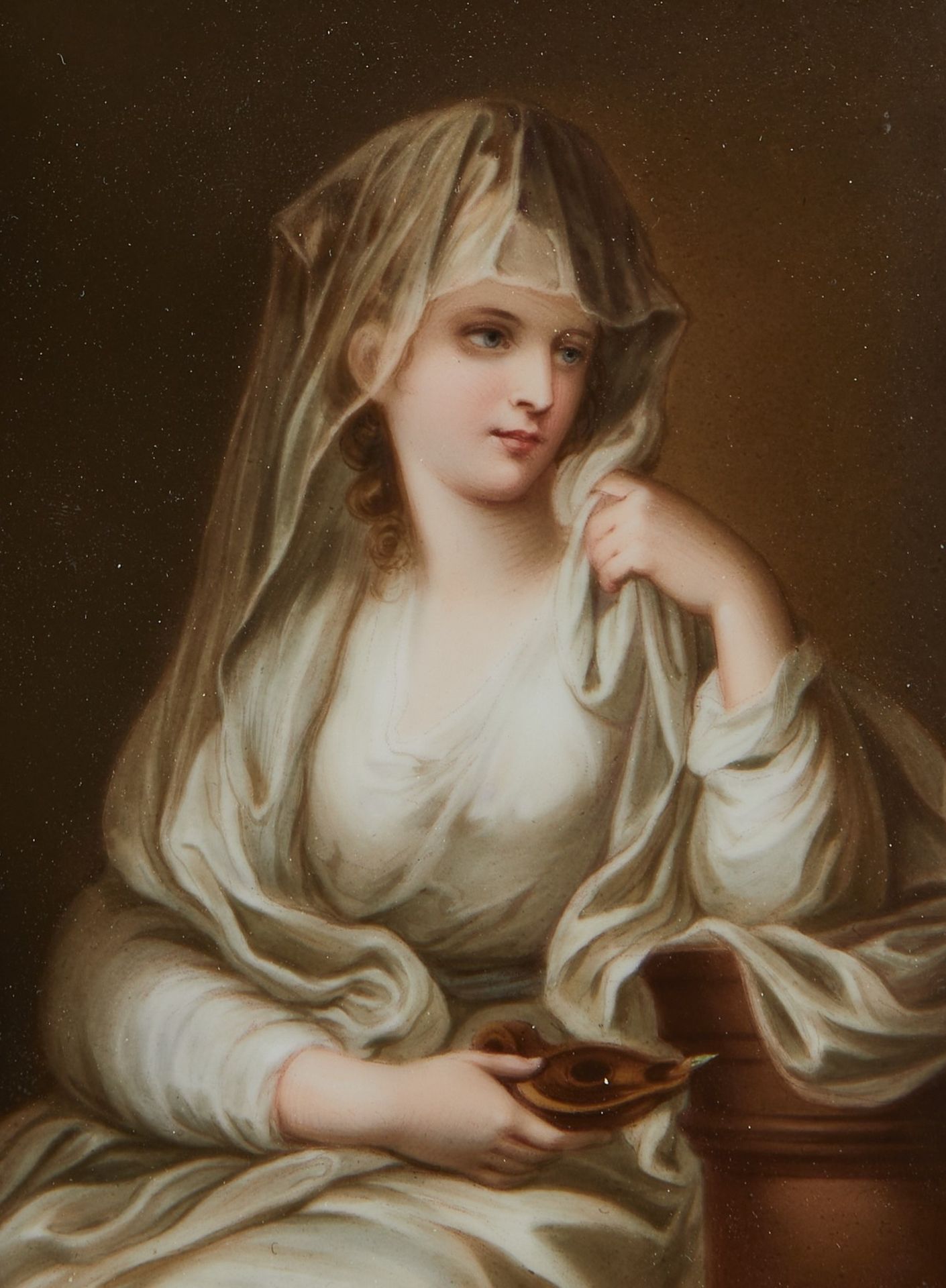 KPM Porcelain Plaque after Angelica Kauffman Vestal Virgin