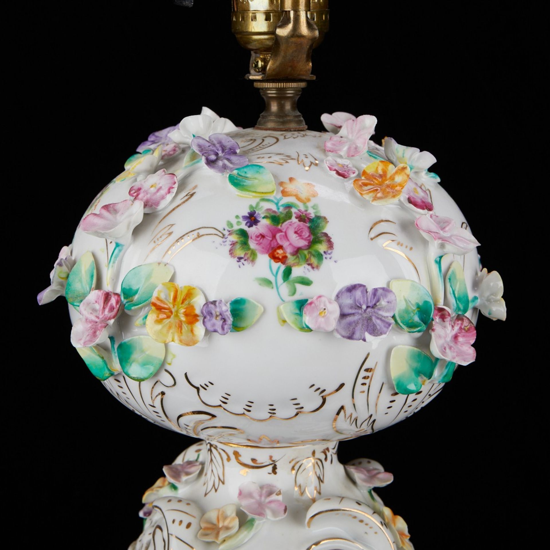 Grp. 6 Dresden Porcelain Lamps - Bild 7 aus 12