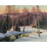 Edna Palmer Engelhardt "Sunset Glow" Painting