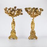 Pr. 19th c. French Gilt Bronze Candelabras