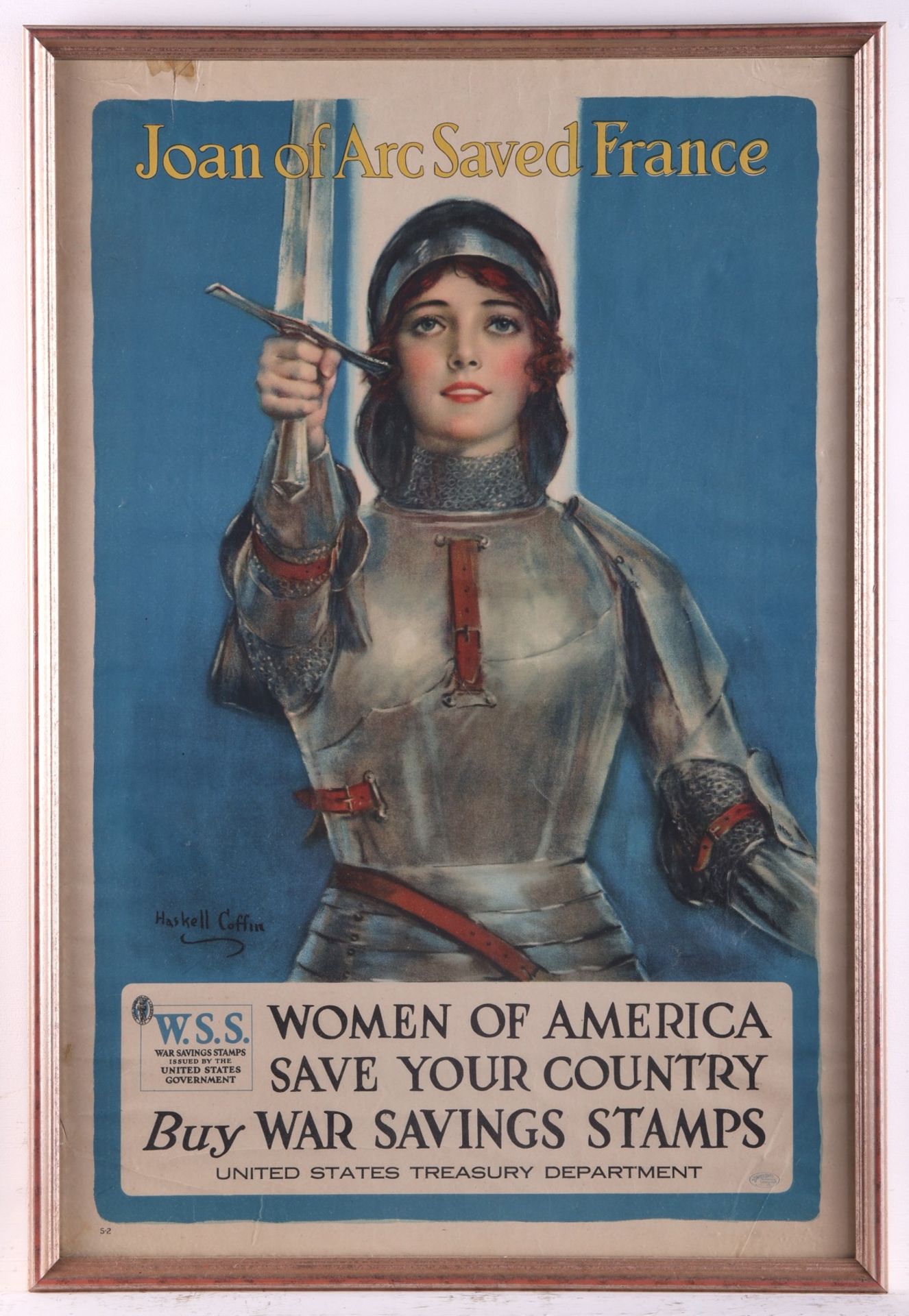 Haskell Coffin "Joan of Arc" WWI Stamps Poster - Bild 2 aus 3