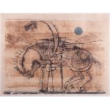 Johnny Friedlaender Two Horses Etching