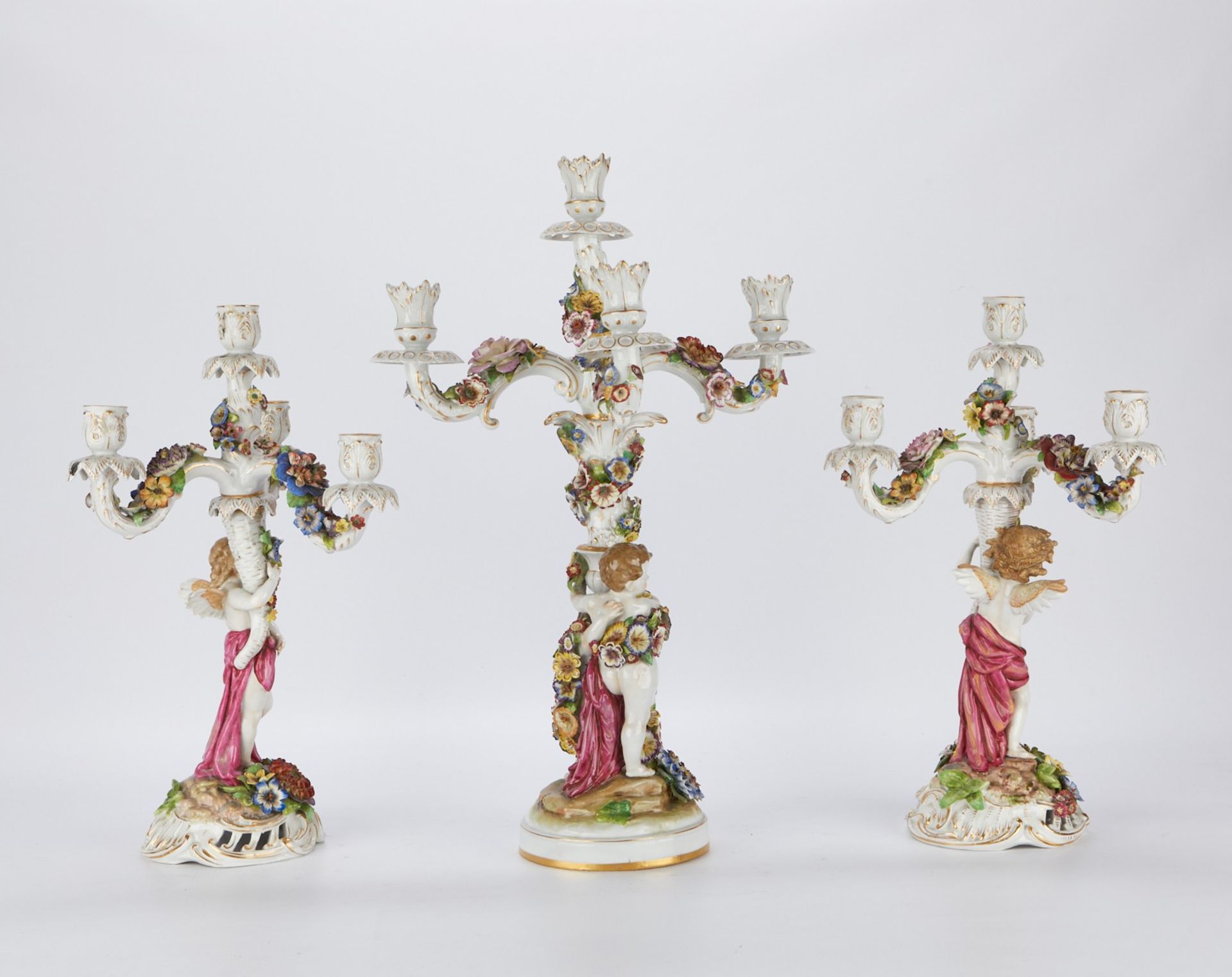 3 Schierholz German Porcelain Candelabras - Bild 4 aus 9