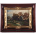William C. Bauer Oil on Canvas Double Frame