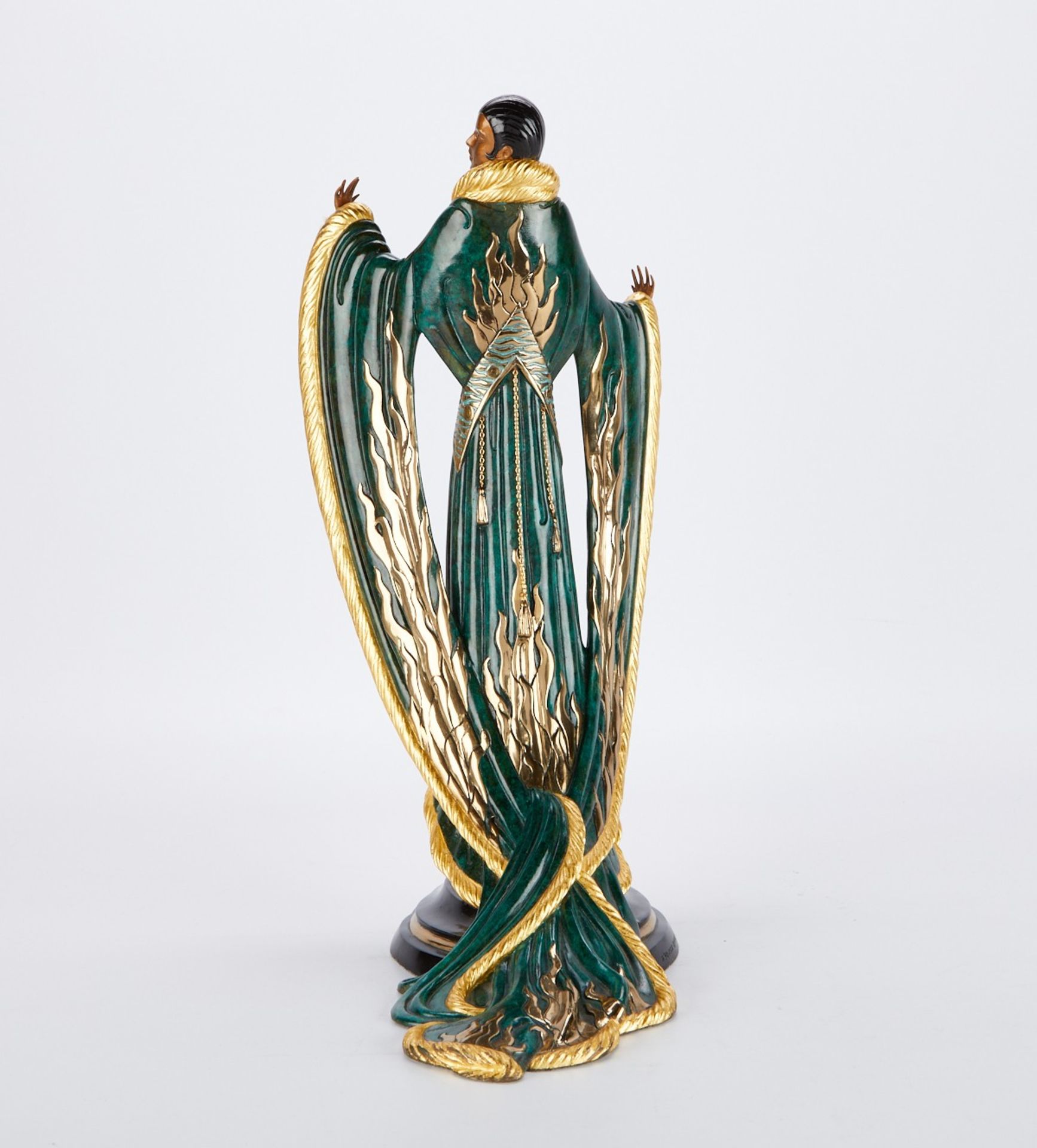 Erte "Femme De Luxe" Polychrome Bronze Sculpture - Image 3 of 6