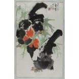 Tan Changrong Chickens Painting