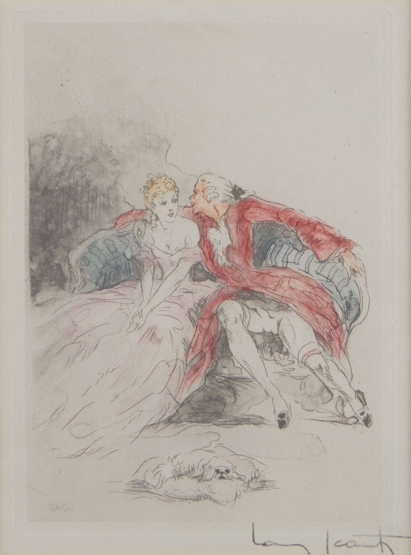 Grp: 4 Louis Icart Erotic Etchings "La Nuit et le Moment" - Bild 5 aus 12