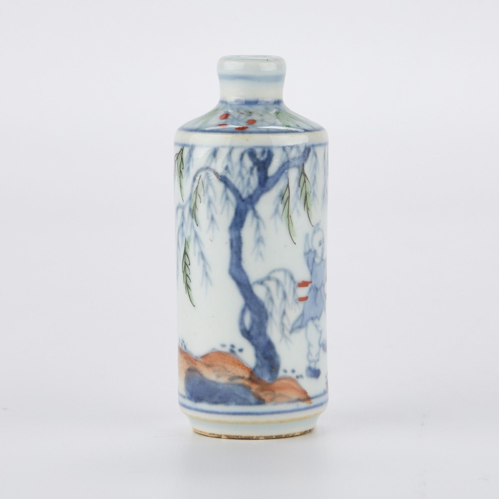 19th c. Chinese Doucai Porcelain Snuff Bottle - Image 4 of 6