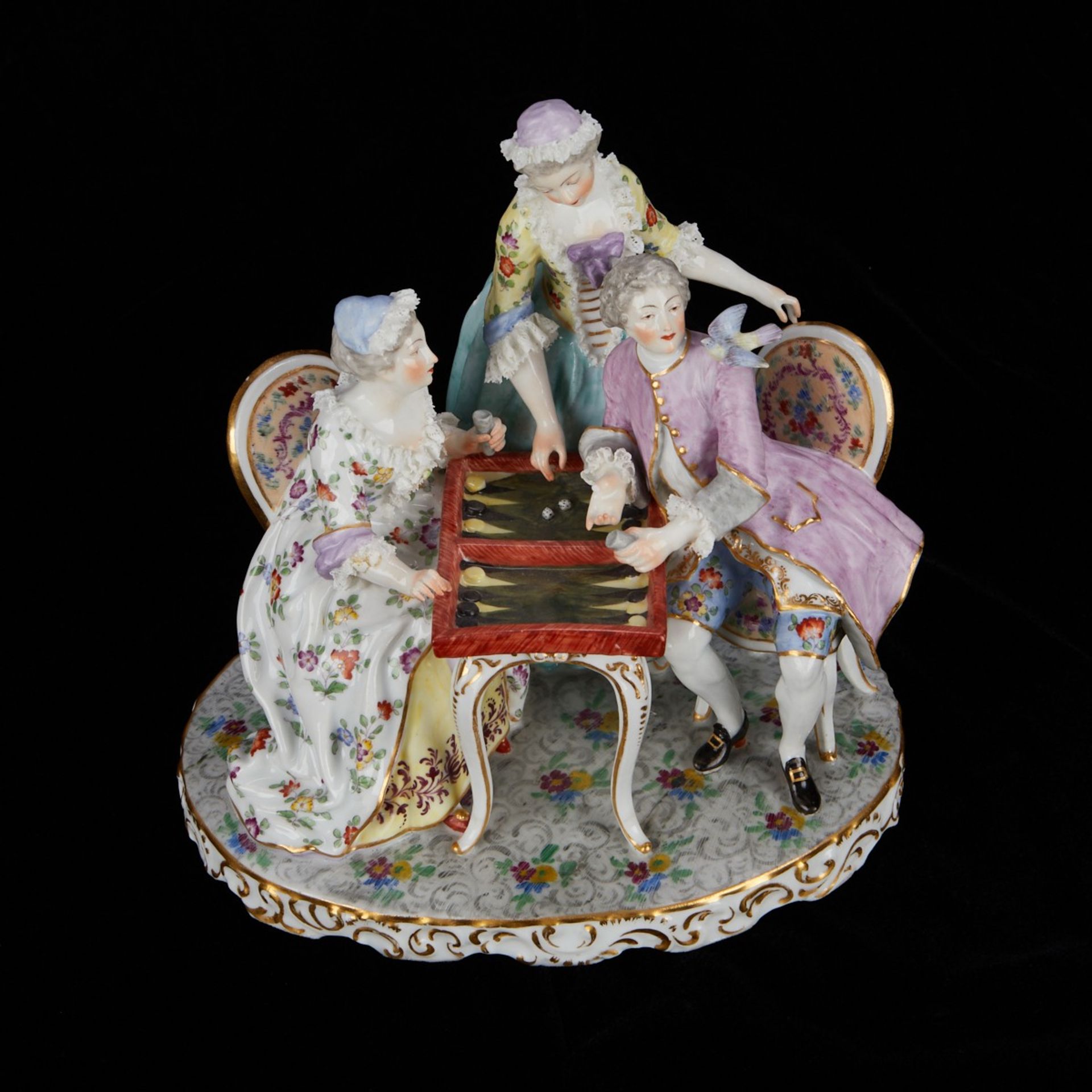 Dresden Style German Porcelain Figural Group - Bild 5 aus 6