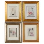 Grp: 4 Louis Icart Erotic Etchings "La Nuit et le Moment"