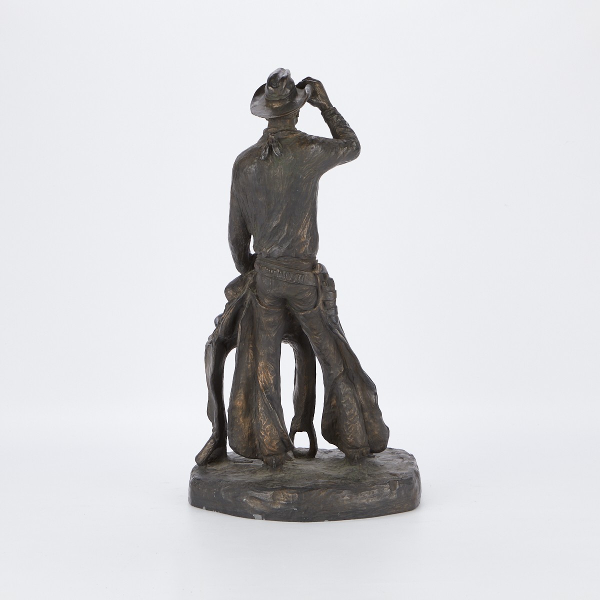 Michael Garman "Saddle Tramp" Cold Cast Bronze Sculpture - Image 4 of 6
