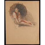 Clausen Drawing of Female Figure