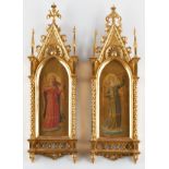 Pair of After Fra Angelico Angel Paintings