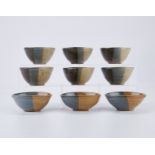 Grp: 9 Warren MacKenzie Triangular Bowls - 2 Sets