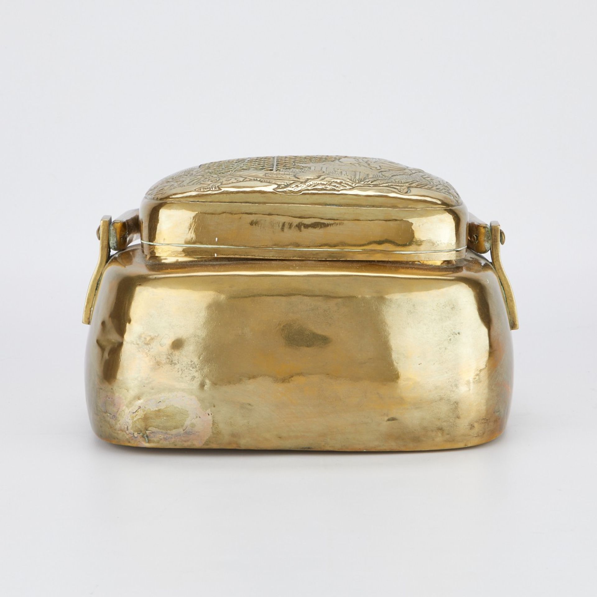 Lrg Chinese Qing Brass Hand Foot Warmer - Image 3 of 8