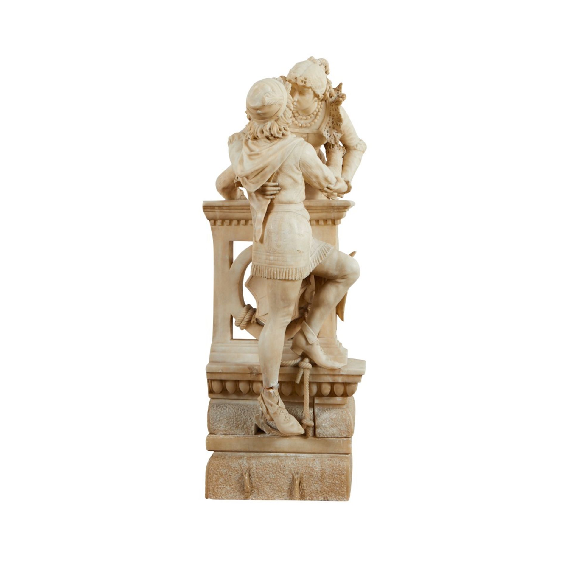 Alabaster Romeo & Juliet Sculpture - Bild 5 aus 8