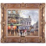 Antoine Blanchard "Cafe de la Paix" Oil on Canvas