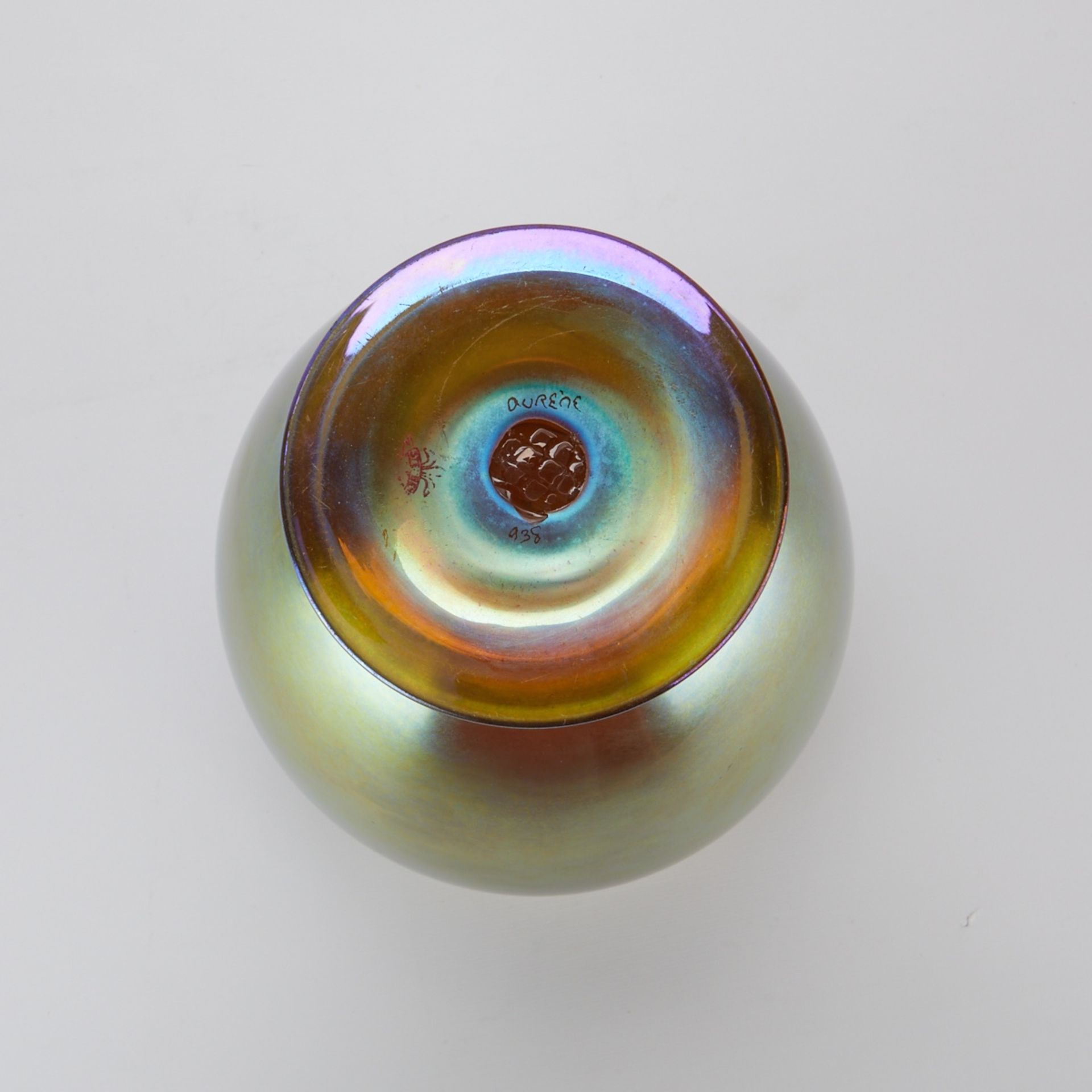 Large Aurene Steuben Iridescent Art Glass Vase - Bild 5 aus 5