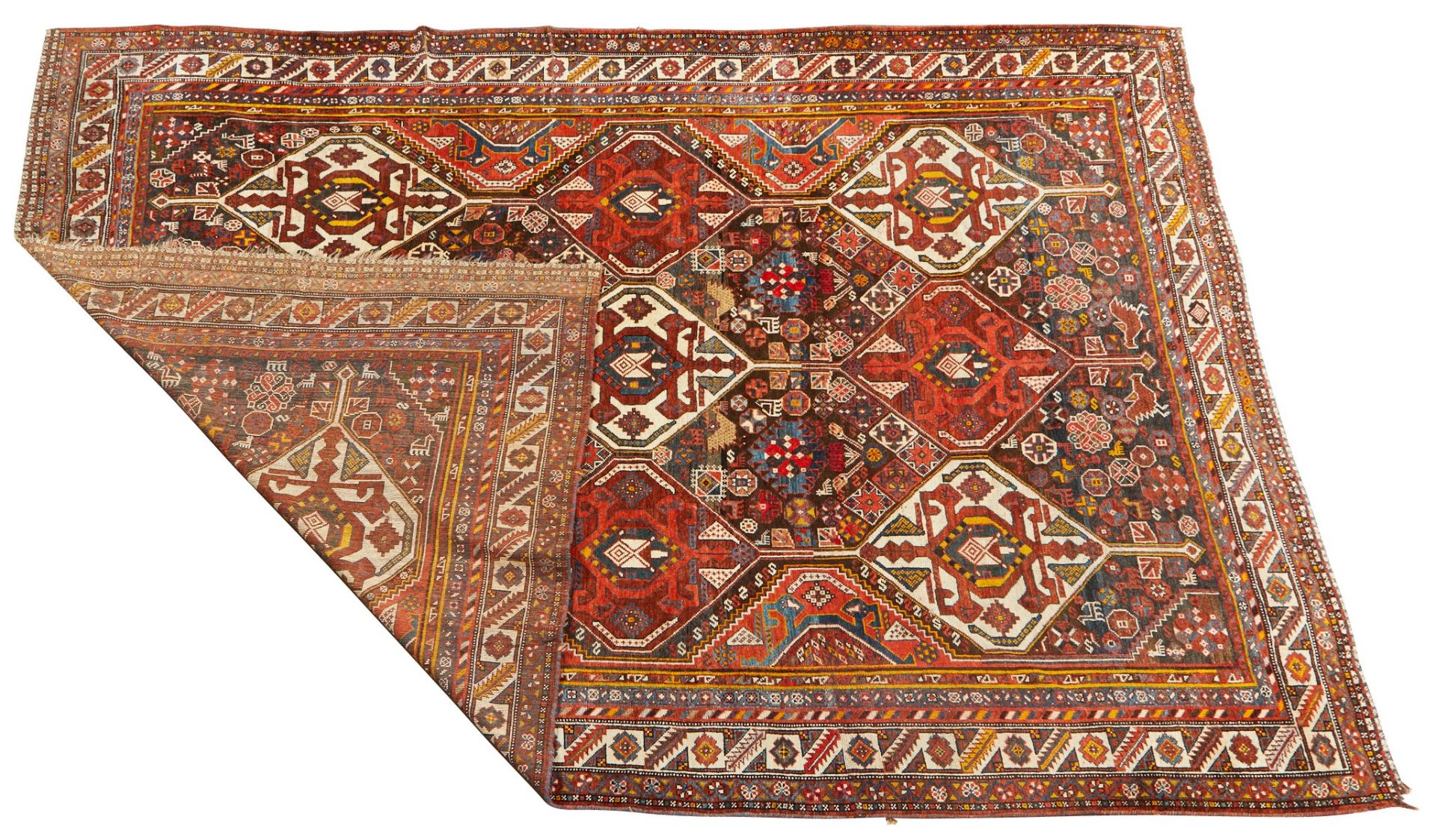 Shiraz Persian Rug Carpet 10' x 7' - Bild 3 aus 7