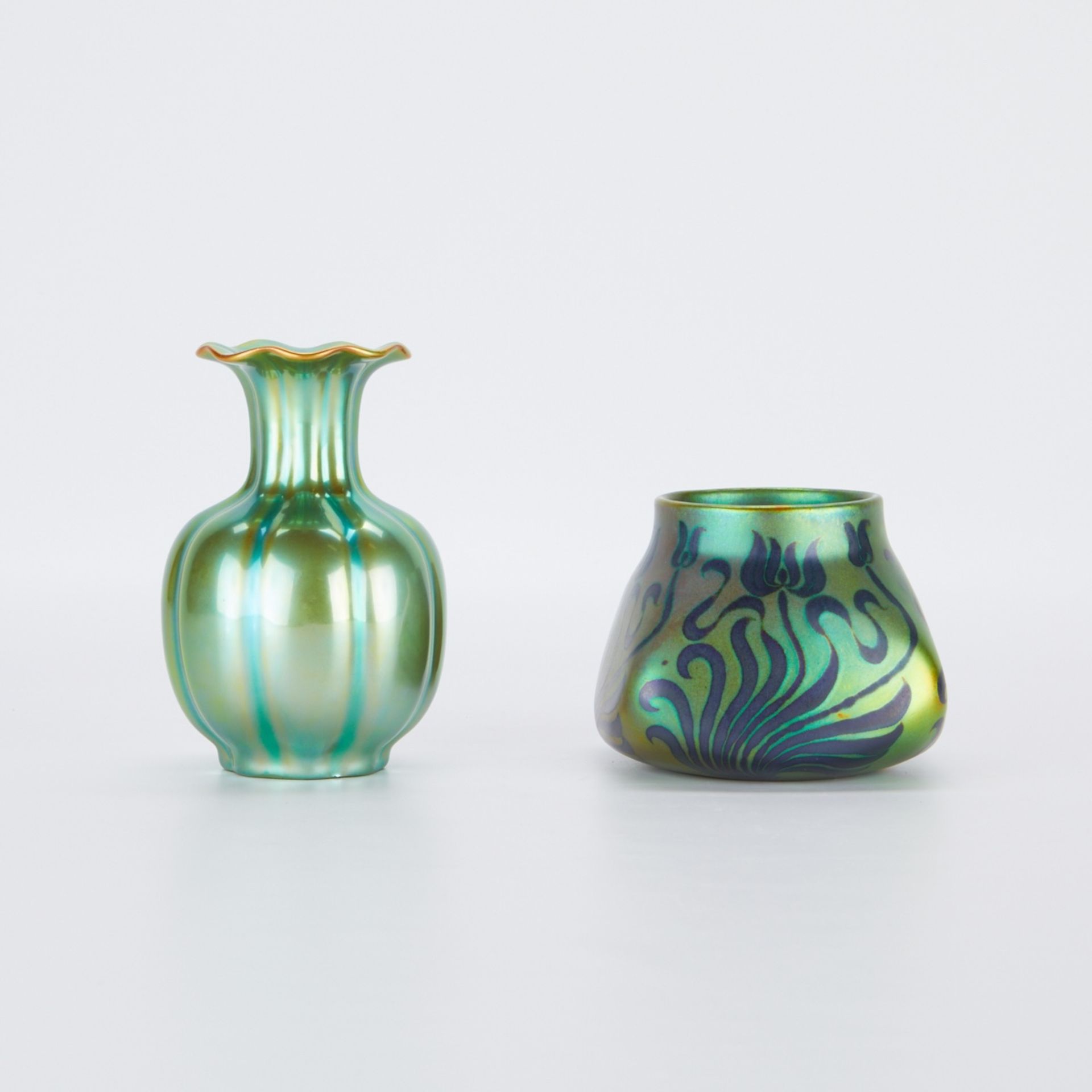 Grp 2: Zsolnay Eosin Porcelain Vases - Bild 2 aus 5