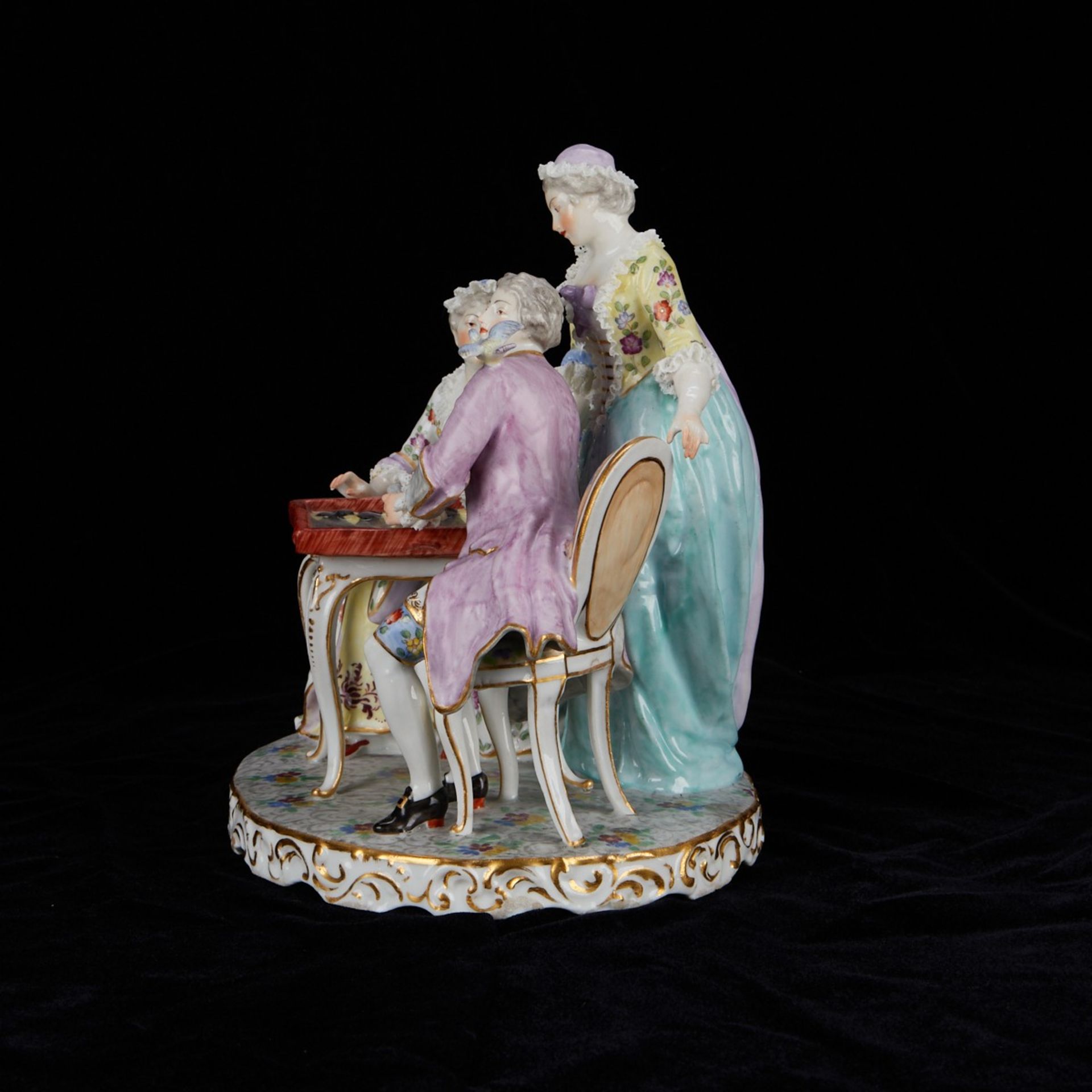 Dresden Style German Porcelain Figural Group - Bild 3 aus 6