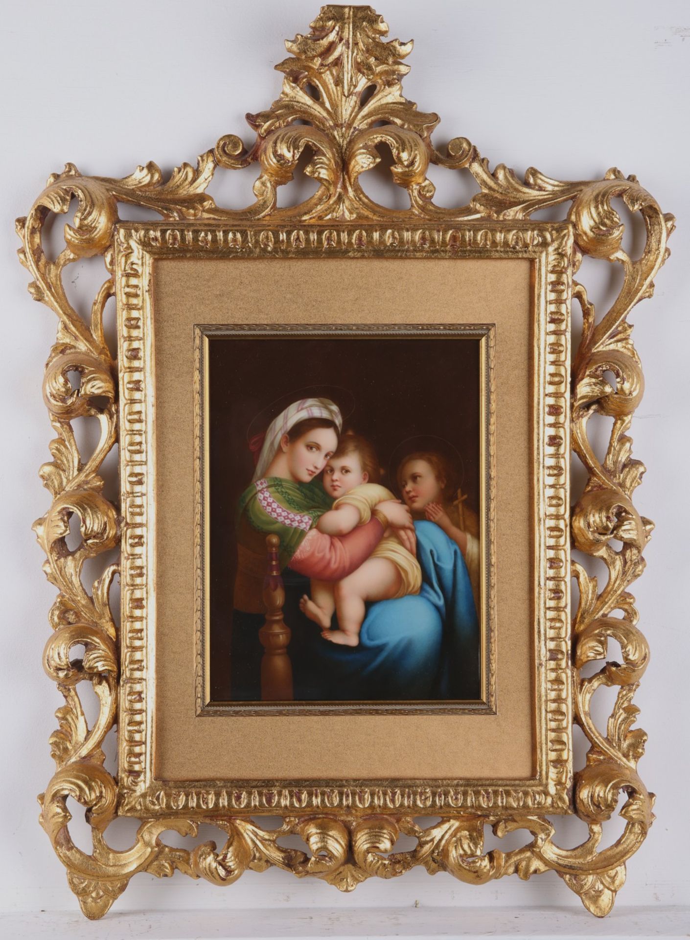 KPM Porcelain Plaque Madonna Della Sedia Schinzel